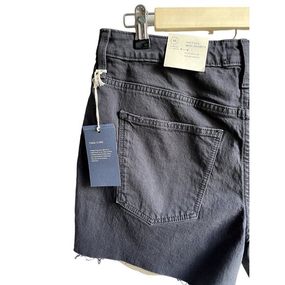 New! Universal Thread Washed Black Charcoal Midi Shorts 4" Inseam Size 10 Vintag - Picture 5 of 5